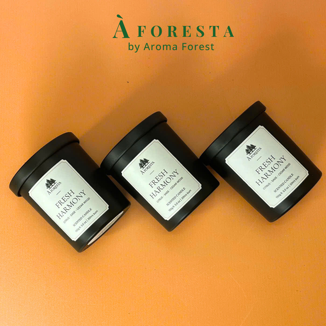 Nến Thơm Cao Cấp À FORESTA 150g – Hương Gỗ tươi Fresh Harmony-Thơm phòng, thư giãn, quà tặng.