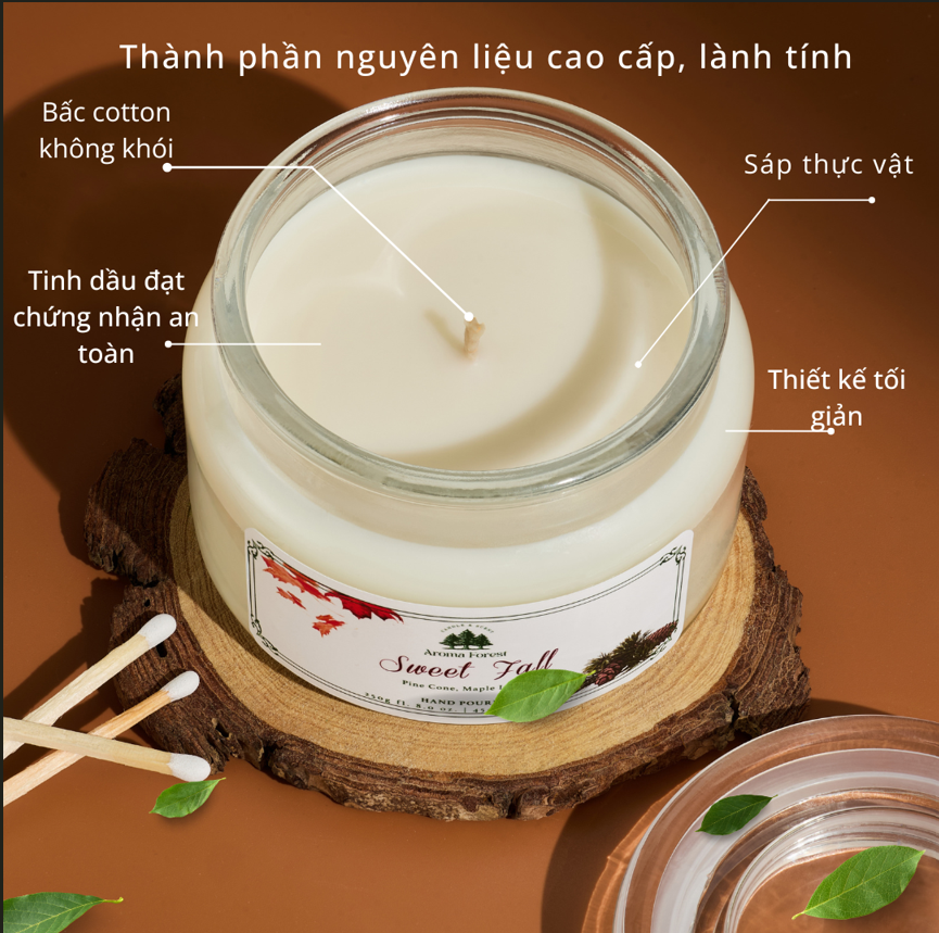 Nến Thơm Cao Cấp Aroma Forest 250g- Hương cam bergamot Headoverheels