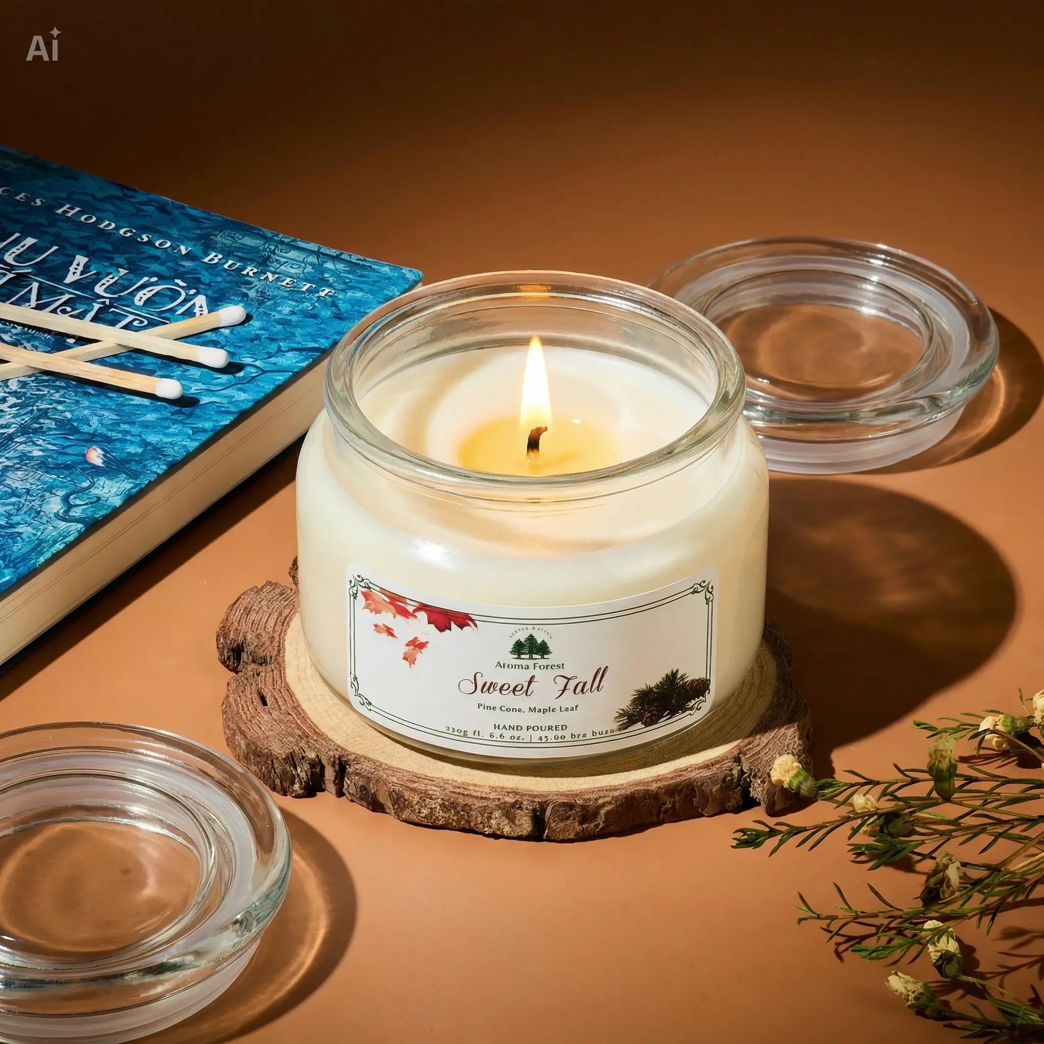 Nến Thơm Cao Cấp Aroma Forest 250g- Hương lá phong Sweet Fall