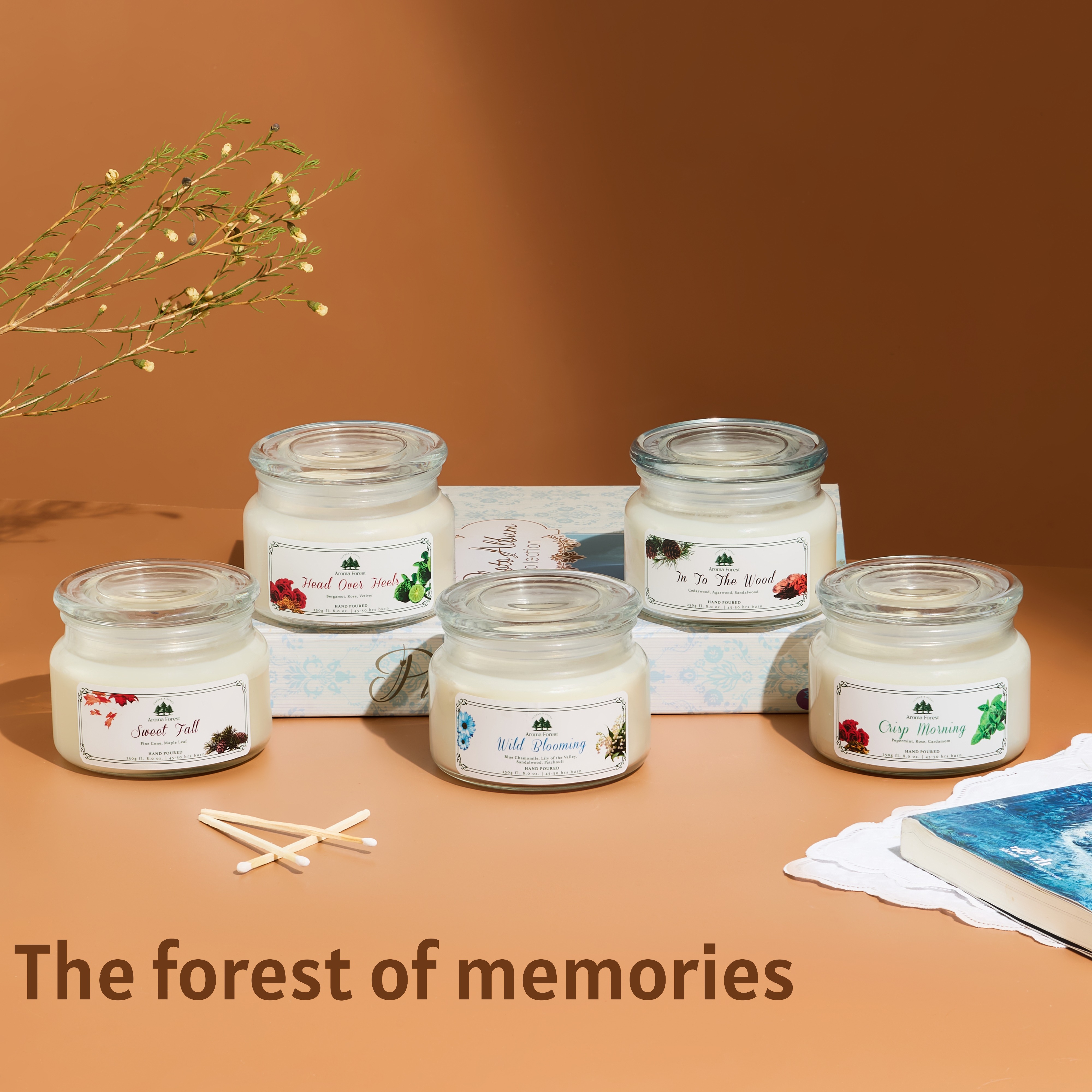 Nến Thơm Cao Cấp Aroma Forest 250g- Hương lá phong Sweet Fall